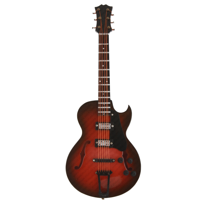 Miniature Red & Black Electric Guitar